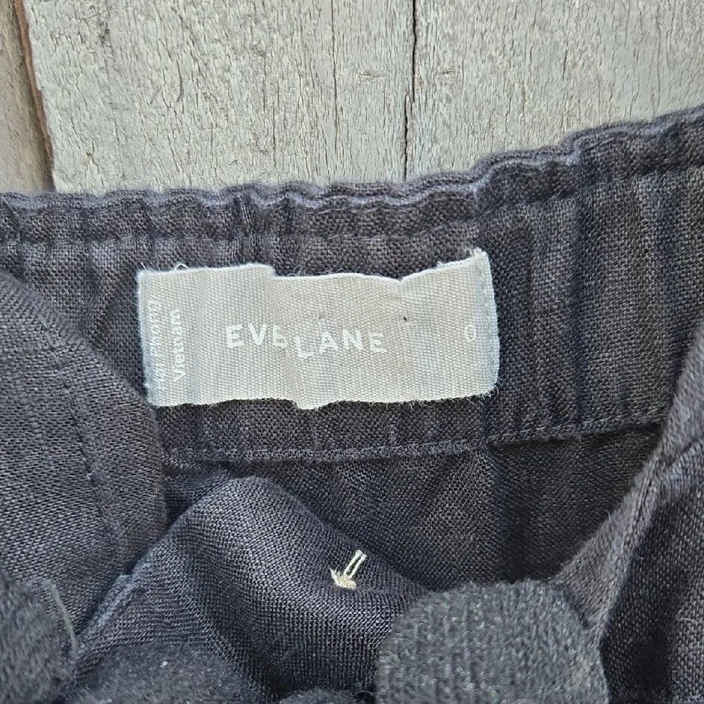 Everlane black 100% linen jumpsuit